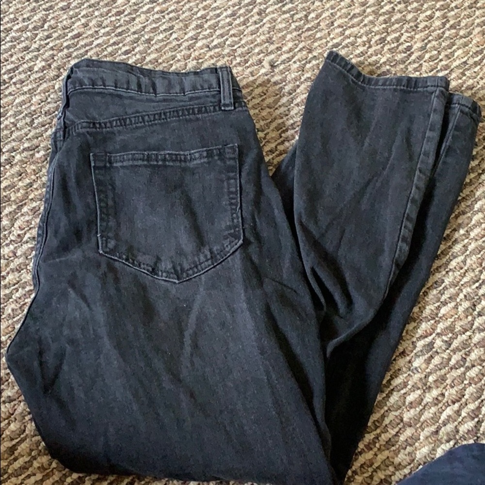 black ripped jeans